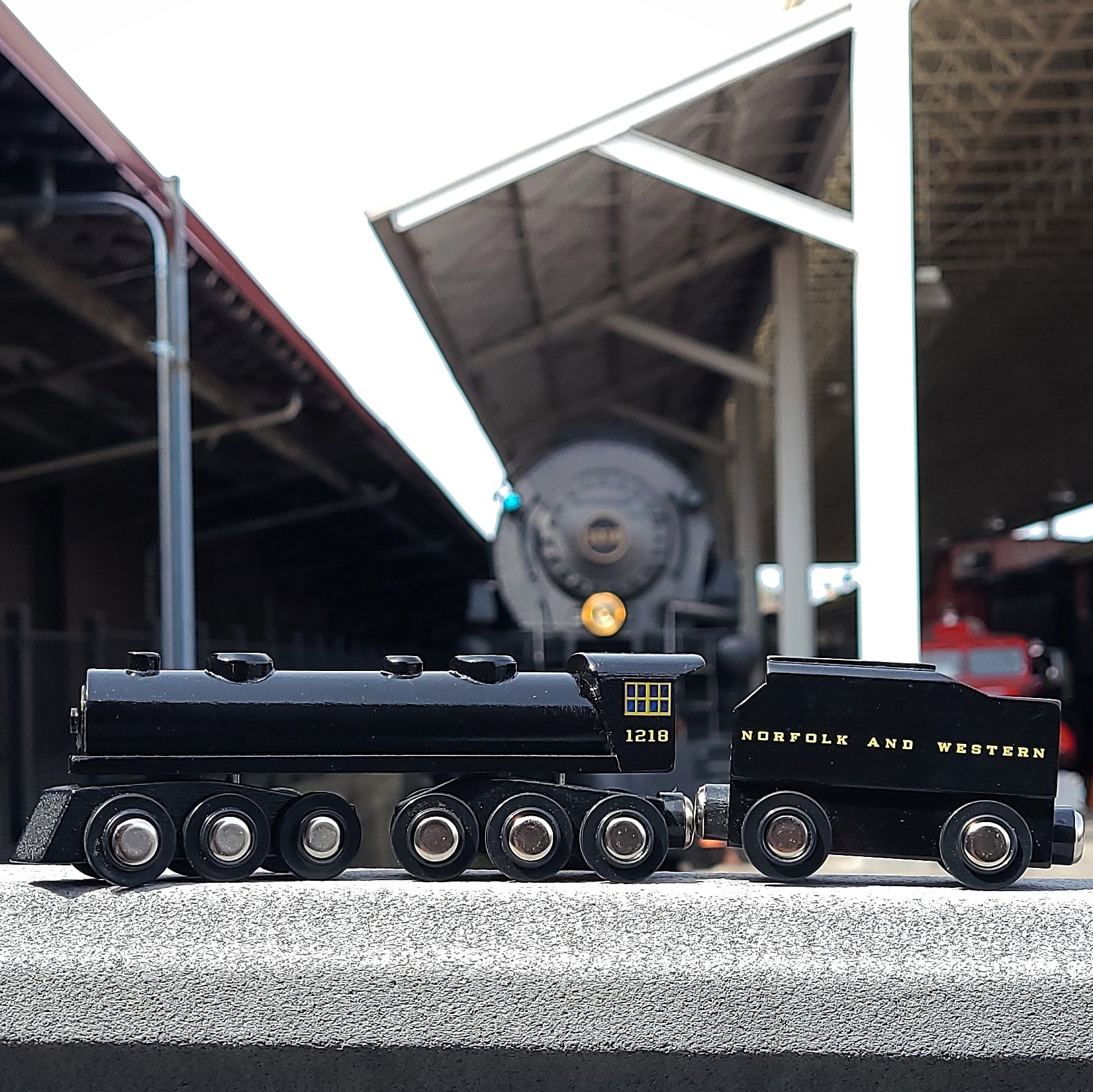 Wooden 1218 Locomotive & Tender Toy | Virginia Museum of
