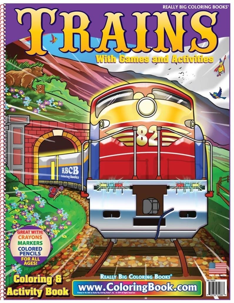 Really Big Coloring Books | ColoringBook.com - 12-pack Trains Really ...